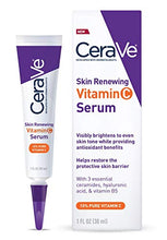 Load image into Gallery viewer, CeraVe Vitamin C Serum with Hyaluronic Acid | Skin Brightening Serum for Face with 10% Pure Vitamin C | Fragrance Free | 1 Fl. Oz
