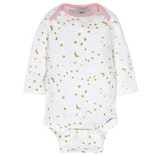 Load image into Gallery viewer, Gerber Baby Girls' 6-Pack Long-Sleeve Onesies Bodysuits, Castle, Newborn