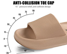 Load image into Gallery viewer, Cloud Slides for Women Men Quickly Dry Non-Slip Pillow Sandals, Soft Thick Sole Indoor and Outdoor Shower Slippers