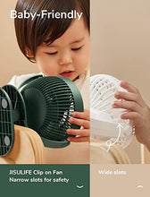 Load image into Gallery viewer, JISULIFE Neck Fan 4000 mAh Hands Free Bladeless Fan+ Stroller Fan Clip on Desk Fan 4000 mAh Rechargeable for Indoor Outdoor