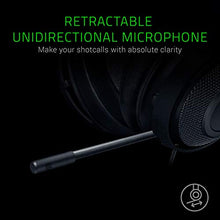 Load image into Gallery viewer, Razer Kraken Gaming Headset: Lightweight Aluminum Frame - Retractable Noise Isolating Microphone - for PC, PS4, PS5, Switch, Xbox One, Xbox Series X & S, Mobile - 3.5 mm Headphone Jack - Black/Blue