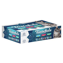 Load image into Gallery viewer, Blue Buffalo Tastefuls Natural Flaked Wet Cat Food Variety Pack, Tuna, Chicken and Fish & Shrimp Entrées in Gravy 5.5-oz Cans (12 Count - 4 of Each)