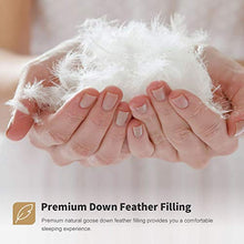 Load image into Gallery viewer, Premium Goose Feather Down Comforter Duvet Insert - 100% Skin-Friendly Cotton, Medium Weight Quilted for All Season Bedding (King, Ivory White)