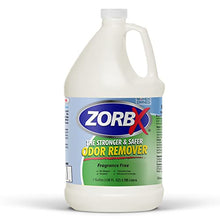 Load image into Gallery viewer, ZORBX Unscented Odor Eliminator Spray - Used in Hospitals & Healthcare Facilities | Advanced Trusted Odor Remover Formula | All-Purpose Deodorizer for Dog, Cat, Home, Carpet & Car - 128 Oz (1 Gallon)