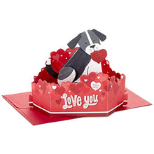 Load image into Gallery viewer, Hallmark Paper Wonder Pop Up Valentines Day Card with Sound and Motion (Dog)