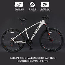 Load image into Gallery viewer, Redfire Womens Mountain Bike, 27.5 Inch Wheels, 21-Speed Shimano Drivetrain, 15-Inch Aluminum Frame, Double Disc Brake, Lock Out Suspension Fork,Bicycle for Adult and Men, MTB Bike White Color