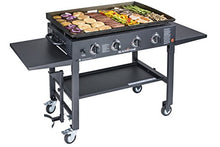 Load image into Gallery viewer, Blackstone 1554 Cooking 4 Burner Flat Top Gas Propane Fuelled Restaurant Grade Professional Outdoor Side Shelf, 36 Inch, Grill Griddle Station