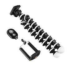 Load image into Gallery viewer, Phone Tripod,Portable and Flexible Adjustable Cell Phone Stand Holder with Remote and Universal Clip Compatible with iPhone Android Phone Compact Digital Camera Sports Camera GoPro