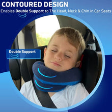 Load image into Gallery viewer, BCOZZY Kids Chin Supporting Travel Pillow for 8-12 Y/O – Stops The Head from Falling Forward– Comfortable Road Trip Essentiall. Soft, Washable, Medium Size, Gray