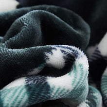 Load image into Gallery viewer, Tache Forest Green Farmhouse Super Soft Micro Fleece Plaid Patchwork Plush Lightweight Dual-Sided Decorative Couch, Sofa, Travel, Lap, Bed Throw Blanket, 63x87, Twin Size