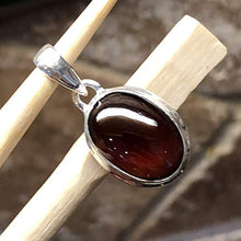 Load image into Gallery viewer, Natural Hessonite Garnet 925 Solid Sterling Silver Pendant 22mm