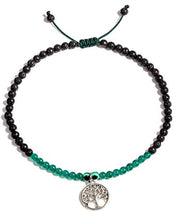 Load image into Gallery viewer, Lightock Lava Rock Tree of Life Anklet for Women Ankles Bracelets Evil Eye Bracelet Essential Oil Diffuser Natural Stone Adjustable