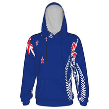 Load image into Gallery viewer, Zealand Police Flag Print Hoodies Kids 3D Print Sweatshirts Long Sleeve Pullover Hoodies with Pocket for Teen Boys and Girls Black