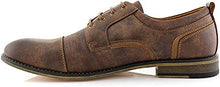 Load image into Gallery viewer, Ferro Aldo MFA19619L Trevor Classsic Cap-Toe Lace-Up Leather Lined Round Toe Business Casual Dress Oxford Shoes Brown