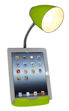 Load image into Gallery viewer, Limelights LD1002-GRN Gooseneck Organizer iPad Stand or Book Holder Desk Lamp, Green
