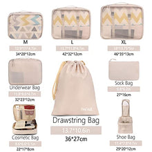 Load image into Gallery viewer, BAGAIL 8 Set Packing Cubes, Lightweight Travel Luggage Organizers with Shoe Bag, Toiletry Bag & Laundry Bag (Cream)