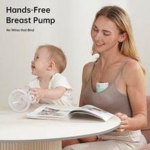 Load image into Gallery viewer, TSRETE Breast Pump, Double Wearable Breast Pump, Electric Hands-Free Breast Pumps with 2 Modes, 9 Levels, LCD Display, Memory Function Rechargeable with Massage and Pumping Mode 24mm Flange-Green