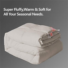 Load image into Gallery viewer, Maple Down Comforter King Size Duvet Insert, Down Alternative Comforter Quilted with Corner Tabs for All Season, Soft & Breathable Brushed Microfiber Machine Washable (Light Brown, 106’’ 90’’)