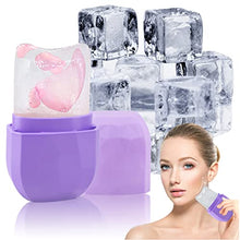 Load image into Gallery viewer, Ice Roller Silicone Facial and Eye,Facial Beauty Ice Roller Skin Care Tools,Reusable Facial Treatment to Tone Skin & De-Puff The Eye Area,Reduce Acne and Lubricate the Skin. (Pink 2) (purple)