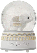 Load image into Gallery viewer, Precious Moments Resin/Glass Love You Tons Elephant Musical Snow Globe, Gray Chevron