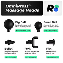 Load image into Gallery viewer, REATHLETE DEEP4S Updated Pro-Grade Handheld Deep Tissue Massage Gun with 5 Heads, Carrying Case and 4 Settings for Muscle Recovery and Pain Relief