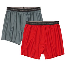 Load image into Gallery viewer, ExOfficio Men's Give-n-Go Boxer 2 Pack, Charcoal/Bolero Red, Large