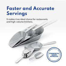 Load image into Gallery viewer, New Star Foodservice 34721 One-Piece Cast Aluminum Flat Bottom Bar Ice Flour Utility Scoop, 24-Ounce, Silver