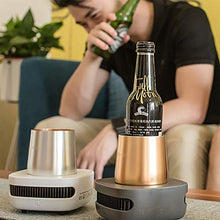 Load image into Gallery viewer, Denghl Smart Cup Quick Cooler, Portable Car Cup Cooling Cup Refrigeration Cup Beverage, for Wine Cola Drink CupCooler Instant Cooling Cup,Silver