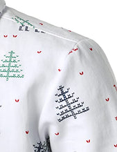 Load image into Gallery viewer, JOGAL Boys Christmas Santa Claus Party Long Sleeve Button Down Shirts White 8