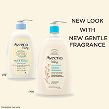 Load image into Gallery viewer, Aveeno Baby Daily Moisture Gentle Bath Wash & Shampoo with Natural Oat Extract, Hypoallergenic, Tear-Free & Paraben-Free Formula for Sensitive Hair & Skin, Lightly Scented, 33 fl. oz