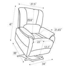 Load image into Gallery viewer, CANMOV Power Lift Recliner Chair for Elderly- Heavy Duty and Safety Motion Reclining Mechanism-Antiskid Fabric Sofa Living Room Chair with Overstuffed Design, Camel