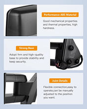 Load image into Gallery viewer, ITOPUP Towing Mirrors Fit for 2008-2013 for Chevy Silverado for GMC Sierra All Models Tow Mirrors with Power Heated Turn Signal Light Width Light 1 Pair of Mirrors Left Side and Right Side Black