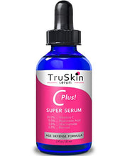 Load image into Gallery viewer, TruSkin Vitamin C-Plus Super Serum, Anti Aging Anti-Wrinkle Facial Serum with Niacinamide, Retinol, Hyaluronic Acid, and Salicylic Acid, 1 oz
