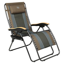 Load image into Gallery viewer, TIMBER RIDGE Oversized Zero Gravity Chair, Folding Patio Lounge Chair with Adjustable Headrest, XL Padded Reclining Lawn Chair with Cup Holder for Outdoor Garden, Support up to 350lbs(Brown)