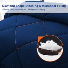 Load image into Gallery viewer, INGALIK All Season California King Size Soft Down Alternative Comforter - Quilted Duvet Insert with Corner Tabs - Winter Warm - Machine Washable (Navy Blue, Cal King (96×104inches))