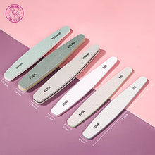 Load image into Gallery viewer, Nail File Buffer, Teenitor Gel nail file Set Professional Nail Buffer File Block Natural Manicure File Nail Polisher Washable Double Sided