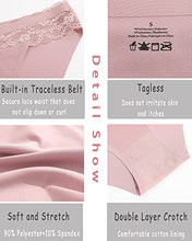 Load image into Gallery viewer, Seamless Underwear for Women Sexy No Show Bikini Panties Lace Ladies High Cut Hipster Invisible Stretch Cheeky 6 Pack S-XL