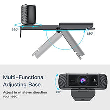 Load image into Gallery viewer, NexiGo 1080P 60FPS Webcam with Software Control and Microphone, AutoFocus, w/Privacy Cover and Tripod, N680P Pro Computer Web Camera for Skype Zoom Teams, Mac PC Laptop Desktop