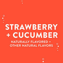Load image into Gallery viewer, AHA Sparkling Water, Strawberry Cucumber Flavored Water, Zero Calories, Sodium Free, No Sweeteners, 12 fl oz, 8 Pack