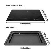 Load image into Gallery viewer, KOMONG Defrosting Tray for Frozen Meat - Light and Large(14 in) Thawing Plate with Drip Tray - Meat Thawing Board