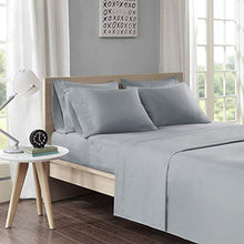 Load image into Gallery viewer, Intelligent Design Side Storage Pockets Ultra Soft Hypoallergenic Wrinkle Free Microfiber Sheet Set Bedding, Twin Xl Size, Grey 4 Piece