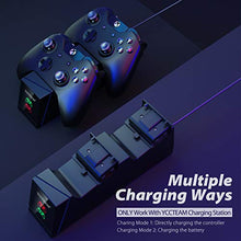 Load image into Gallery viewer, Controller Charger for Xbox One,YCCTEAM Rechargeable Battery Pack for Xbox One, Xbox One X, Xbox One S, Xbox One Elite Controller, Charging Station for Xbox One with 2pcs 1200mAh Rechargeable Battery