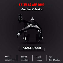 Load image into Gallery viewer, Carbon Road Bike, SAVA HERD6.0 T800 Carbon Fiber 700C Road Bicycle with 105 22 Speed Groupset Ultra-Light Carbon Wheelset Seatpost Fork Bicycle Red White 52cm