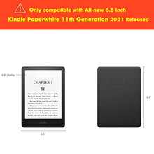 Load image into Gallery viewer, BOZHUORUI Slim Case for All-New 6.8 inch Kindle Paperwhite 11th Generation - 2021/Kindle Paperwhite Signature Edition - Premium PU Leather Lightweight Cover with Auto Wake/Sleep (Blue Peony)