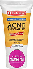 Load image into Gallery viewer, De La Cruz 10% Sulfur Ointment Acne Treatment - Medication to Clear Cystic Acne Pimples and Blackheads on Face and Body - Made in USA - 2.6 oz Tube