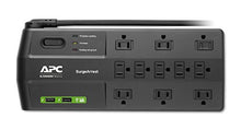 Load image into Gallery viewer, APC Surge Protector with USB Ports, P11U2, 2880 Joule, 6' Cord, Flat Plug, 11 Outlet Power Strip