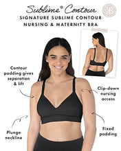Load image into Gallery viewer, Kindred Bravely Signature Sublime Contour Maternity & Nursing Bra | Everyday Nursing T-Shirt Bra (Black, X-Large)