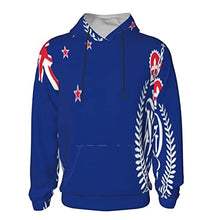 Load image into Gallery viewer, Zealand Police Flag Print Hoodies Kids 3D Print Sweatshirts Long Sleeve Pullover Hoodies with Pocket for Teen Boys and Girls Black
