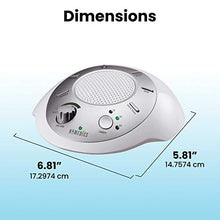 Load image into Gallery viewer, White Noise Sound Machine | Portable Sleep Therapy for Home , Office , Baby & Travel | 6 Relaxing & Soothing Nature Sounds , Battery or Adapter Charging Options , Auto-Off Timer | HoMedics Sound Spa