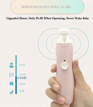 Load image into Gallery viewer, Rechargeable Baby Nail File, Fansidi Electric Baby Nail Trimmer for Newborn Infant or Toddler Toenail and Fingernail - Girls and Boys Accessory - Extra Replacement Pads Included (Pink)
